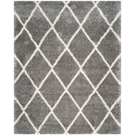 Safavieh Montreal Shag Large Rectangle Rug; Grey & Ivory - 8 x 10 ft. SGM831D-8
